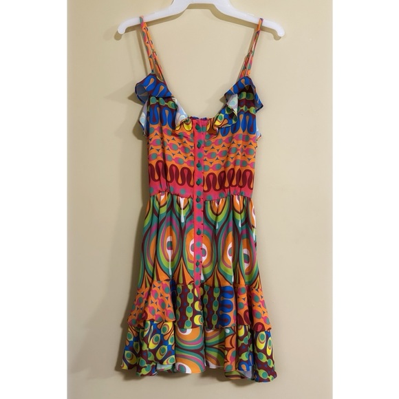 Alexis Sirsha Ruffle Mini Dress in Gogo Multi size Small - Picture 3 of 9